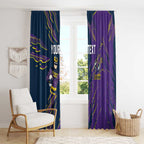 Personalized Melbourne Storm Window Curtain Dynamic Lightning Mascot Rugby Australia