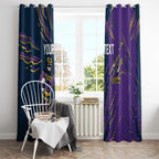 Personalized Melbourne Storm Window Curtain Dynamic Lightning Mascot Rugby Australia