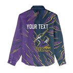 Personalized Melbourne Storm Women Casual Shirt Dynamic Lightning Mascot Rugby Australia
