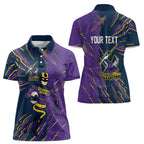 Personalized Melbourne Storm Women Polo Shirt Dynamic Lightning Mascot Rugby Australia