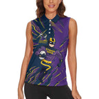Personalized Melbourne Storm Women Sleeveless Polo Shirt Dynamic Lightning Mascot Rugby Australia