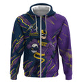 Personalized Melbourne Storm Zip Hoodie Dynamic Lightning Mascot Rugby Australia