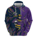 Personalized Melbourne Storm Zip Hoodie Dynamic Lightning Mascot Rugby Australia