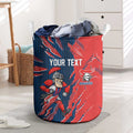 Personalized Newcastle Knights Laundry Basket Dynamic Lightning Mascot Rugby Australia