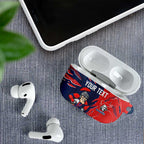 Personalized Newcastle Knights AirPods Case Dynamic Lightning Mascot Rugby Australia
