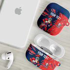 Personalized Newcastle Knights AirPods Case Dynamic Lightning Mascot Rugby Australia