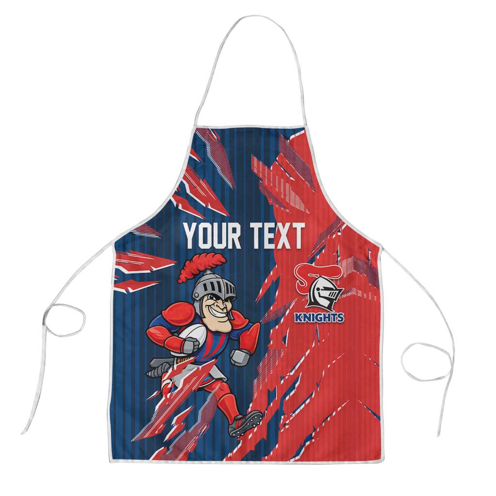 Personalized Newcastle Knights Apron Dynamic Lightning Mascot Rugby Australia
