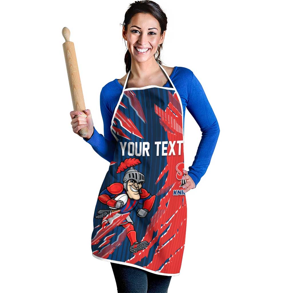 Personalized Newcastle Knights Apron Dynamic Lightning Mascot Rugby Australia