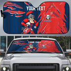 Personalized Newcastle Knights Auto Sun Shade Dynamic Lightning Mascot Rugby Australia