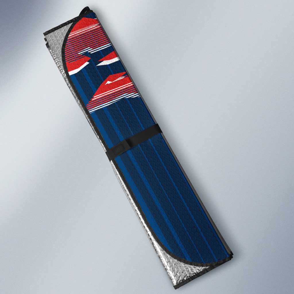 Personalized Newcastle Knights Auto Sun Shade Dynamic Lightning Mascot Rugby Australia