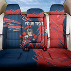 Personalized Newcastle Knights Back Car Seat Cover Dynamic Lightning Mascot Rugby Australia