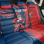 Personalized Newcastle Knights Back Car Seat Cover Dynamic Lightning Mascot Rugby Australia