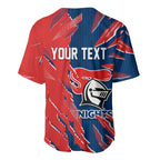 Personalized Newcastle Knights Baseball Jersey Dynamic Lightning Mascot Rugby Australia