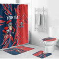 Personalized Newcastle Knights Bathroom Set Dynamic Lightning Mascot Rugby Australia