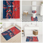 Personalized Newcastle Knights Bathroom Set Dynamic Lightning Mascot Rugby Australia