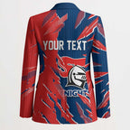 Personalized Newcastle Knights Blazer Dynamic Lightning Mascot Rugby Australia