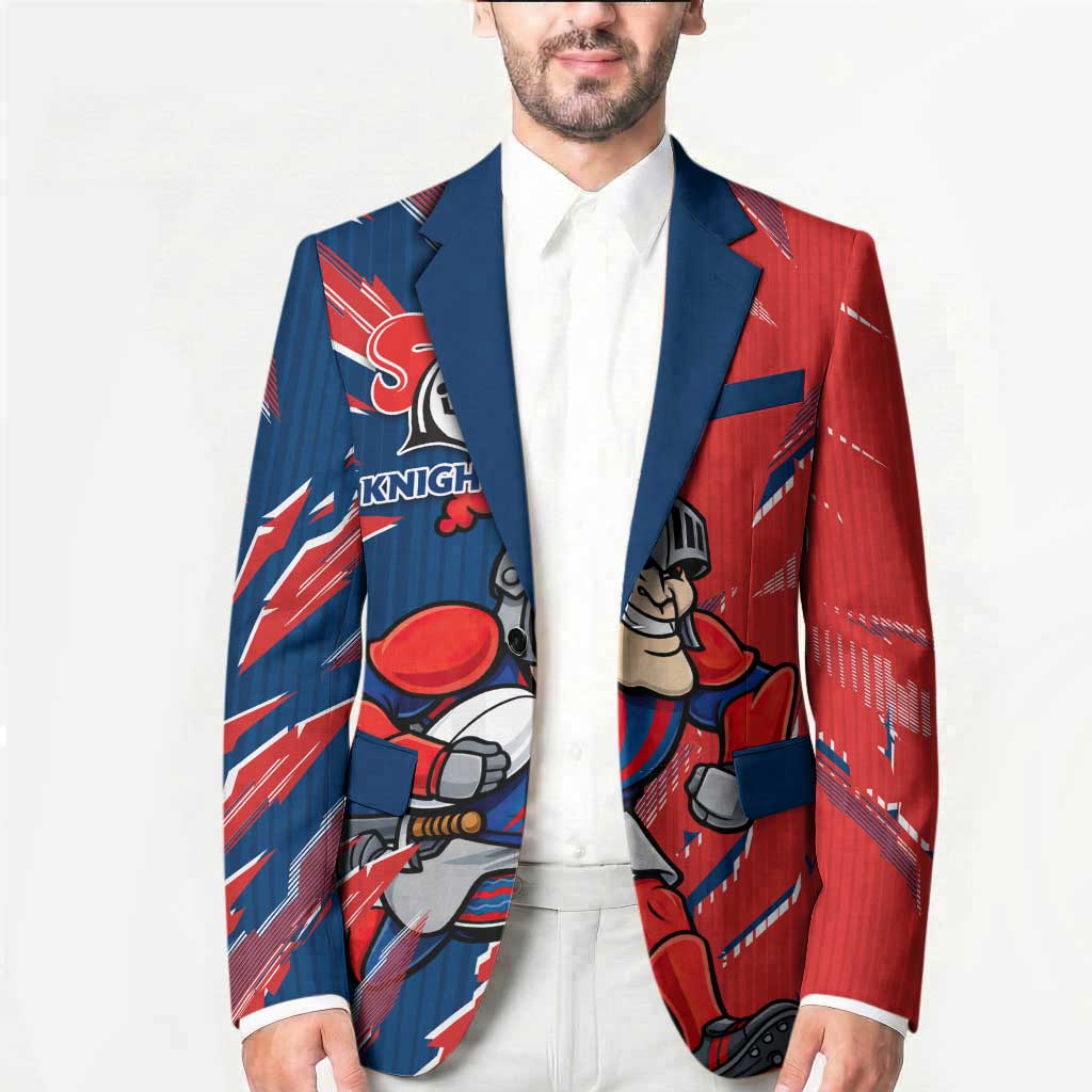 Personalized Newcastle Knights Blazer Dynamic Lightning Mascot Rugby Australia