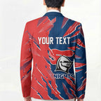 Personalized Newcastle Knights Blazer Dynamic Lightning Mascot Rugby Australia