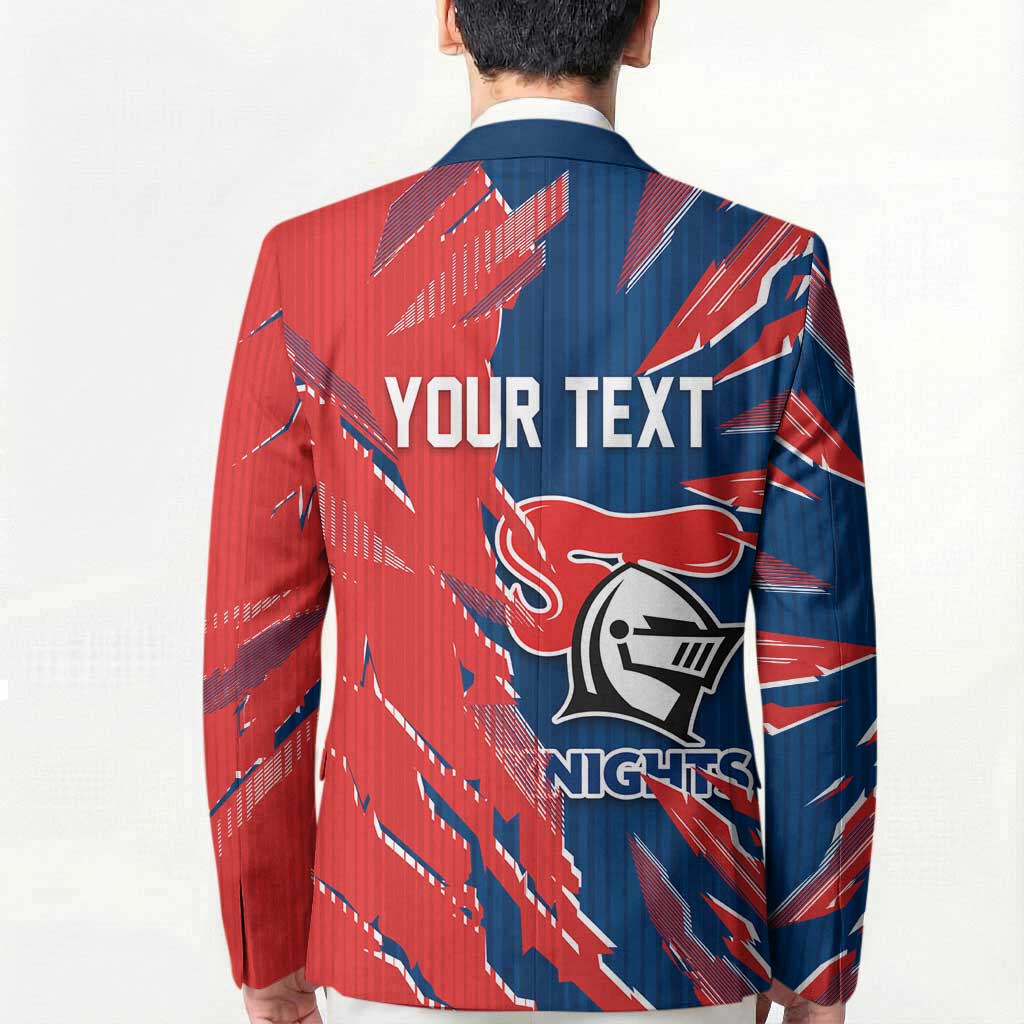 Personalized Newcastle Knights Blazer Dynamic Lightning Mascot Rugby Australia