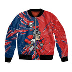 Personalized Newcastle Knights Bomber Jacket Dynamic Lightning Mascot Rugby Australia