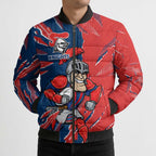Personalized Newcastle Knights Bomber Puffer Jacket Dynamic Lightning Mascot Rugby Australia