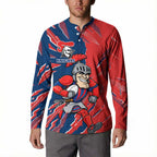 Personalized Newcastle Knights Button Sweatshirt Dynamic Lightning Mascot Rugby Australia