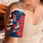 Personalized Newcastle Knights 4 in 1 Can Cooler Tumbler Dynamic Lightning Mascot Rugby Australia
