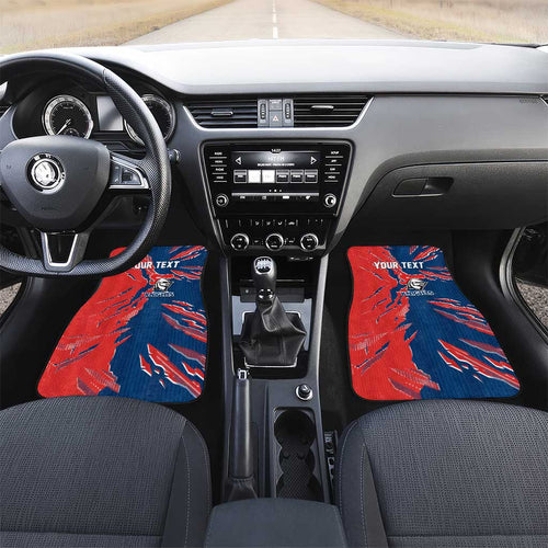 Personalized Newcastle Knights Car Mats Dynamic Lightning Mascot Rugby Australia