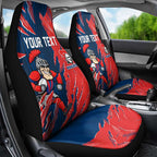 Personalized Newcastle Knights Car Seat Cover Dynamic Lightning Mascot Rugby Australia
