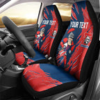 Personalized Newcastle Knights Car Seat Cover Dynamic Lightning Mascot Rugby Australia