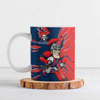Personalized Newcastle Knights Ceramic Mug Dynamic Lightning Mascot Rugby Australia