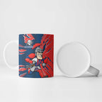 Personalized Newcastle Knights Ceramic Mug Dynamic Lightning Mascot Rugby Australia