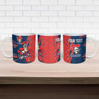 Personalized Newcastle Knights Ceramic Mug Dynamic Lightning Mascot Rugby Australia