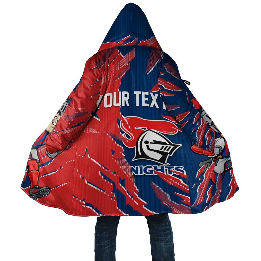 Personalized Newcastle Knights Cloak Dynamic Lightning Mascot Rugby Australia