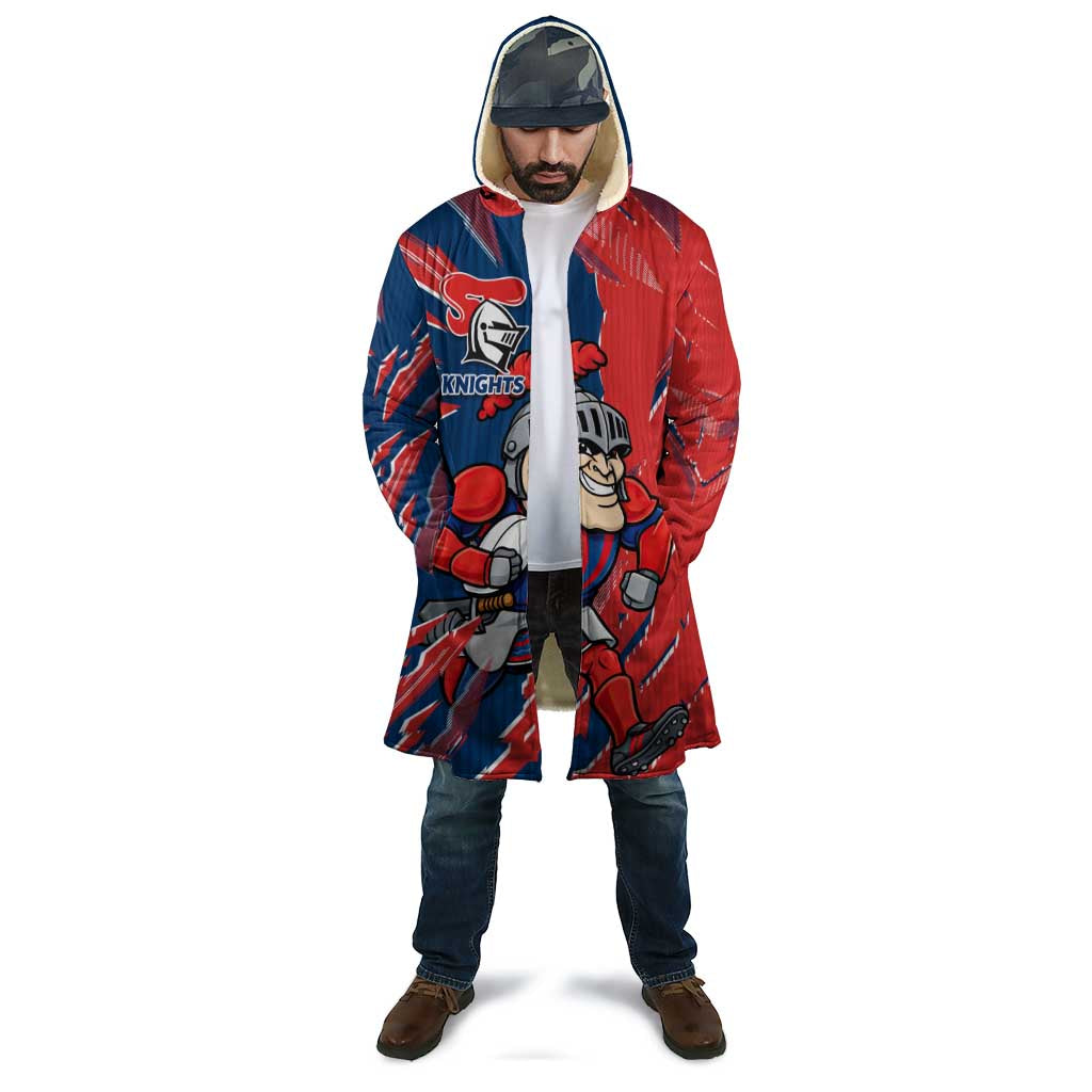 Personalized Newcastle Knights Cloak Dynamic Lightning Mascot Rugby Australia