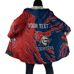 Personalized Newcastle Knights Cloak Dynamic Lightning Mascot Rugby Australia