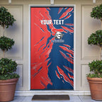 Personalized Newcastle Knights Door Cover Dynamic Lightning Mascot Rugby Australia