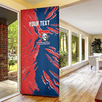 Personalized Newcastle Knights Door Cover Dynamic Lightning Mascot Rugby Australia