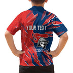 Personalized Newcastle Knights Family Matching Off Shoulder Maxi Dress and Hawaiian Shirt Dynamic Lightning Mascot Rugby Australia