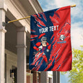 Personalized Newcastle Knights Garden Flag Dynamic Lightning Mascot Rugby Australia