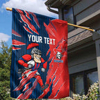 Personalized Newcastle Knights Garden Flag Dynamic Lightning Mascot Rugby Australia