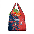 Personalized Newcastle Knights Grocery Bag Dynamic Lightning Mascot Rugby Australia