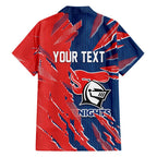 Personalized Newcastle Knights Hawaiian Shirt Dynamic Lightning Mascot Rugby Australia