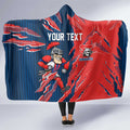 Personalized Newcastle Knights Hooded Blanket Dynamic Lightning Mascot Rugby Australia