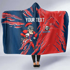 Personalized Newcastle Knights Hooded Blanket Dynamic Lightning Mascot Rugby Australia