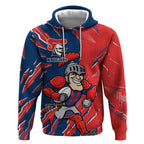 Personalized Newcastle Knights Hoodie Dynamic Lightning Mascot Rugby Australia