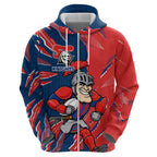 Personalized Newcastle Knights Hoodie Dynamic Lightning Mascot Rugby Australia