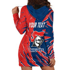 Personalized Newcastle Knights Hoodie Dress Dynamic Lightning Mascot Rugby Australia