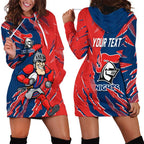 Personalized Newcastle Knights Hoodie Dress Dynamic Lightning Mascot Rugby Australia