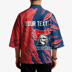 Personalized Newcastle Knights Kimono Dynamic Lightning Mascot Rugby Australia